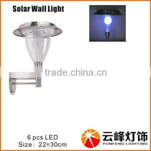 High LUMEN Stainless Steel 5 LED Solar Post Top Light Solar Pillar Light thumbnail-6