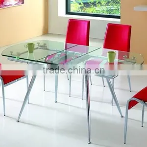 2014 New Arrival Tempered Glass Glass Dining Table thumbnail-1