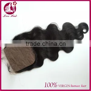 7A Free Shipping Brazilian Virgin Hair Body Wave Closures Human Hair Lace Closure 4*4 Middle Free 3 Way Part Silk Base Closure thumbnail-5
