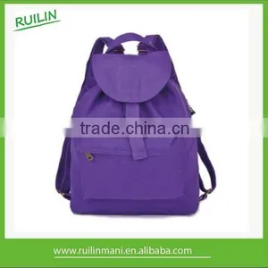 Leisure Drawstring Backpack Canvas thumbnail-3