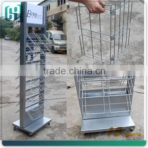 Wholesale Metal White Proof Ceramic Tile Accessories Display Stand With Wheels HSX-S0346 thumbnail-3