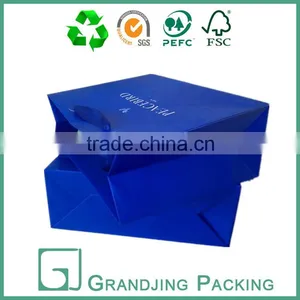 Luxury Clothing Packaging Blue Shopping Paper Bag thumbnail-1