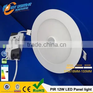PIR 12W Dia170*18mm Round LED Downlight Panel,moving Detectable LED Panel Light PIR Sensor thumbnail-6