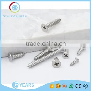 China Supplier 304 Stainless Steel Flat Head Cross Recessed Tapping Screw thumbnail-5