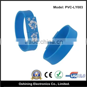 Cool Cell Phone Accessories Rubber Bracelet Usb Flash Drives for Promotional Gift(PVC-LY003) thumbnail-3