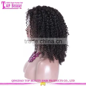 Qingdao Factory Best Selling African Wig 16 Inch Natural Black Short Curly Afro Wigs For Black Women thumbnail-3