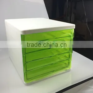 Light Green Plastic Box for Put Office File Plastic Production thumbnail-1