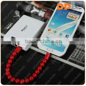 Fashion USB Beads Bracelet Charger Portable Ring Mini Wrist Cable Bracelet Data Cable thumbnail-1