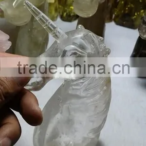 Wholesale Natural Rose Quartz Crystal Unicorn for Crafts thumbnail-2