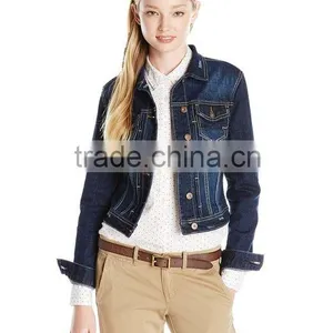 Facny Women Juniors' Denim Jacket thumbnail-1