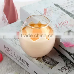 Custom Unbreakable 280ml Original Design Egg Shape Glass Cup N6595 thumbnail-4