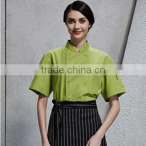 High Quality Men and Women Chef Jacket Green Free Shipping thumbnail-1