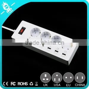 2016 New Electric Socket Surge Protector Retractable Smart 6 Usb Power Strip thumbnail-1