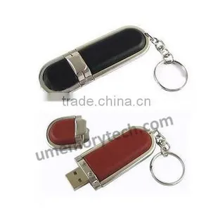 Leather Material Commercial Memory Stick 32GB 64GB Key Chain Pendrive thumbnail-2