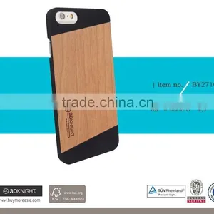 Optional Black White PC Wood Phone Cover Blank Back DIY Customized Design for IPhone 6 Case, Ultra Slim Light Case for Apple thumbnail-3
