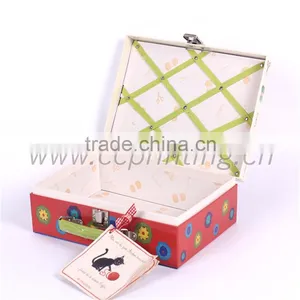 Custom Luxury Cardboard Small Packaging Paper Suitcase Gift Boxes With Handle thumbnail-1