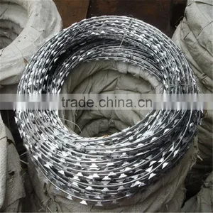 Iron Wire Material and Barbed Wire Coil Type Razor Barbed Wire thumbnail-2