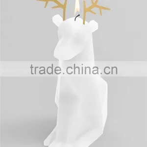 Customized Yellow Color Home Decorative Shaped White Candle thumbnail-1