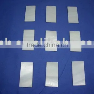 White Freshwater Shell Polished Rectangle Blanks thumbnail-1