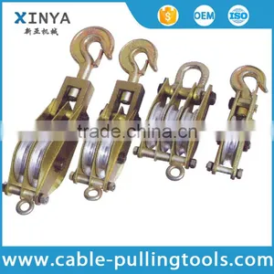 1T Double Wheel Wire Rope Pulley Block Snatch Block thumbnail-1