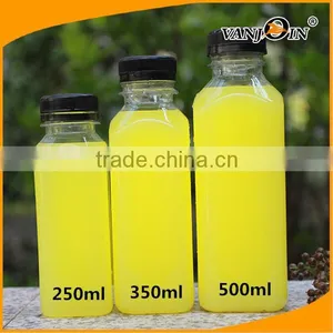 Hot Sale 250ml 350ml 500ml Crystal Clear Plastic Bottles Screw Cap thumbnail-1