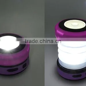 USB Hand Crank Dynamo Rechargeable Foldable Plastic LED Camping Lights With Mobile Phone Charger thumbnail-4
