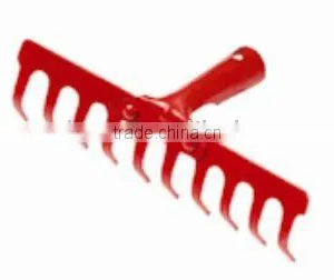 GARDEN RAKE LEAF GRASS RAKE WITH HAND TOOL thumbnail-1