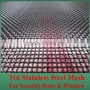 High Quality 0.8mm 11 Strands 316 Marine Grade Stainless Steel Mesh Security Screen With Polyester Coating thumbnail-1