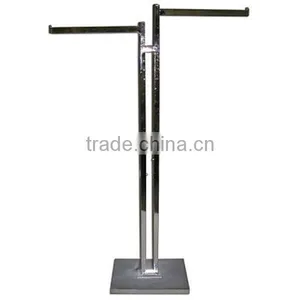 Metal Display Standing 2 Way Clothing Rack thumbnail-1