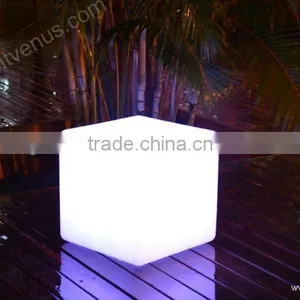 Solar Powered Yard Courtyard Court Glowing Shine Flash LED Bench Stool thumbnail-2