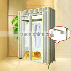 Single Canvas Effect Wardrobe Clothes Storage Cabinet thumbnail-1