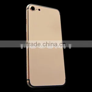 Gold Plated Back Housing, Diamond Back Cover for IPhone 7 Gold Housing thumbnail-3