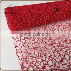 2016 Flower Wrap Metallic Mesh 100% Polyester Fabric thumbnail-2