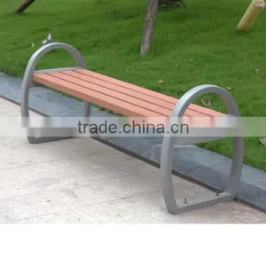 Wholesales Cast Aluminum Wooden Bench Without Backrest thumbnail-2
