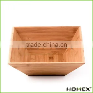 Bamboo Wooden Salad Bowl/ Square Serving Bowl Homex-BSCI thumbnail-5