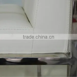B8002 Stainless Steel Legs pu Leather Covers Dining Room Chair With Arms thumbnail-5