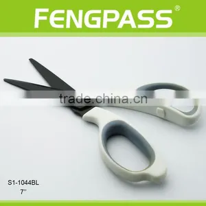 S1-1044BL 7" 2Cr13 Stainless Steel Blade With PP+TPR Plastic Handle Plastic Scissor thumbnail-2