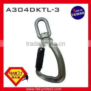 A304DKTL-3 Medium Aluminum Alloy Swivel Eye 25kN Load Indicator Snap Triple Lock Hook thumbnail-1