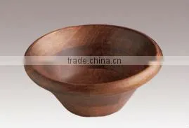 Natural Wood Salad Bowl Natural Color Dark Brown Color Decoration Bowl thumbnail-2