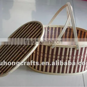 Bamboo Basket With Handle thumbnail-1
