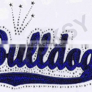 Wholesale Bulldogs Rhinestone and Sequins Design for Shirt thumbnail-1