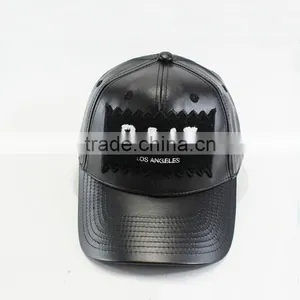 Fashion Embroidery Patch PU Leather Fbric Baseball Caps And Hats thumbnail-2