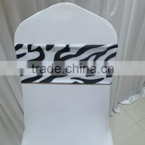 Zebra Print Spandex/lycra Chair Bands thumbnail-2