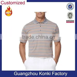 Men's Short Sleeve Performance Ventilated Stripe Polo Shirt thumbnail-1