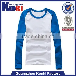 Bule Sleeve White Women Long Sleeve t Shirts thumbnail-1