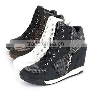 2ssd0184 Wedge Hidden Heel Fashion Sneakers thumbnail-1