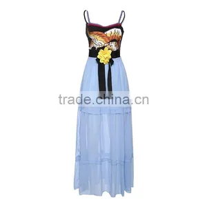 Maxnegio Spaghetti Strap With Tiger Print Beach Dress thumbnail-5