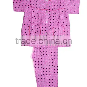 2017 Custom Made Pajamas Black Polka Dots Girls Pajamas Set thumbnail-1