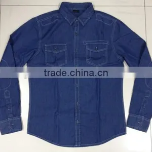 Mens Denim Shirt With Simple Design 16 thumbnail-2