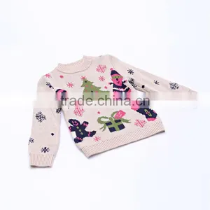 Wholesale Children Christmas Knitting Pullover Santa Claus Sweater Patterns thumbnail-2